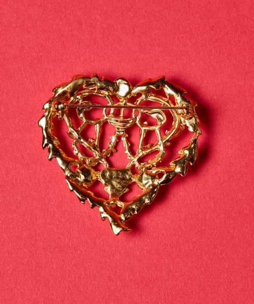 manana suerte（マニャーナスエルテ）の「リーフハートブローチ（ブローチ/コサージュ・レディース・ゴールド・FREE）」の4枚目の写真