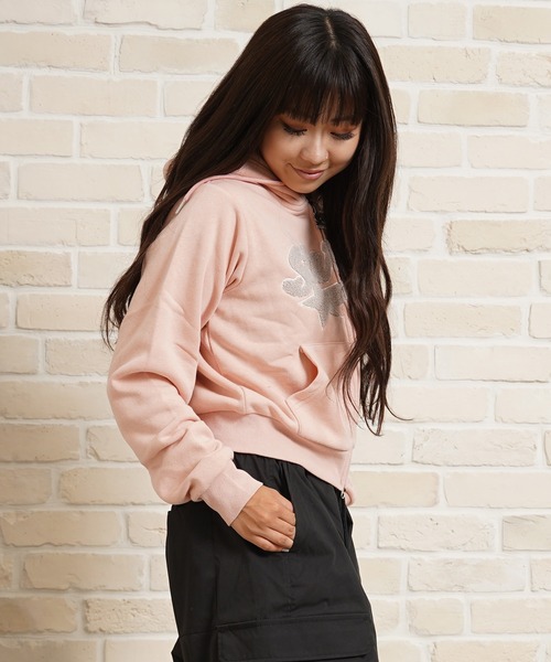 STARTER BLACK LABEL（スターターブラックレーベル）の「STARTER サガラ刺繍ワッペン ショート丈 ジップパーカー / Sagara Embroidery Patch Short Length Zip Hoodie（パーカー・レディース・杢グレー/ブラック/ホワイト/ピンク・ONE SIZE）」の15枚目の写真