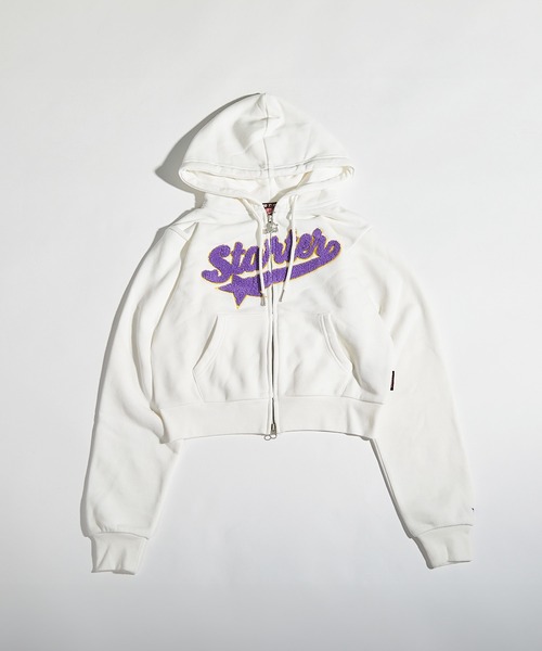 STARTER BLACK LABEL（スターターブラックレーベル）の「STARTER サガラ刺繍ワッペン ショート丈 ジップパーカー / Sagara Embroidery Patch Short Length Zip Hoodie（パーカー・レディース・杢グレー/ブラック/ホワイト/ピンク・ONE SIZE）」の17枚目の写真