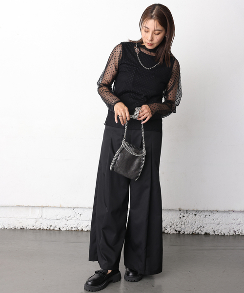 ONE'S TRUE(ワンズトゥルー)の「シアーハイネック(Tシャツ/カットソー・レディース・ブラック/カーキ・M/L)」の17枚目の写真
