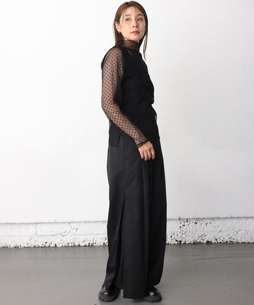 ONE'S TRUE(ワンズトゥルー)の「シアーハイネック(Tシャツ/カットソー・レディース・ブラック/カーキ・M/L)」の19枚目の写真