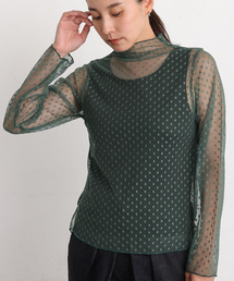 ONE'S TRUE（ワンズトゥルー）の「シアーハイネック（Tシャツ/カットソー）」