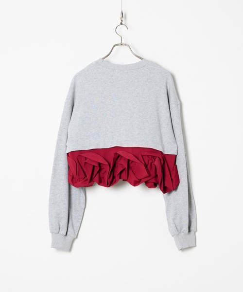 INTER FACTORY（インターファクトリー）の「mai - フラワードッキングスウェット - made in INTER FACTORY（スウェット・レディース・ブルー/レッド・SMALL/MEDIUM）」の14枚目の写真