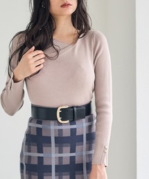 12Twelve Agenda | アシメタックネックリブニットプルオーバー(ニット/セーター)