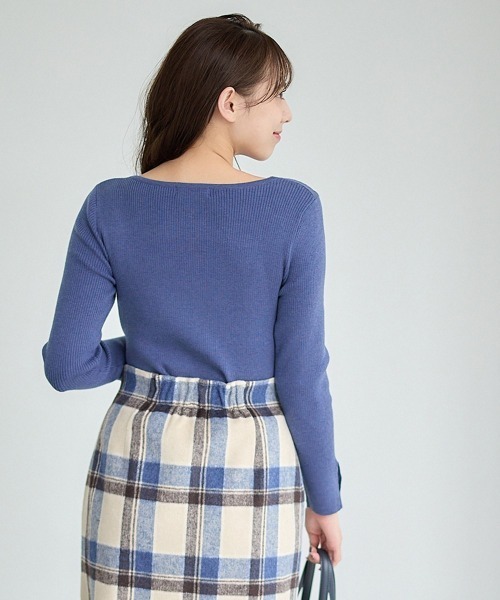 12Twelve Agenda（トゥエルブ　アジェンダ）の「アシメタックネックリブニットプルオーバー（ニット/セーター・レディース・ピンク/オフホワイト/チャコールグレー/ブルー/ミント/ベージュ/サックスブルー/ピンク系その他・M）」の12枚目の写真