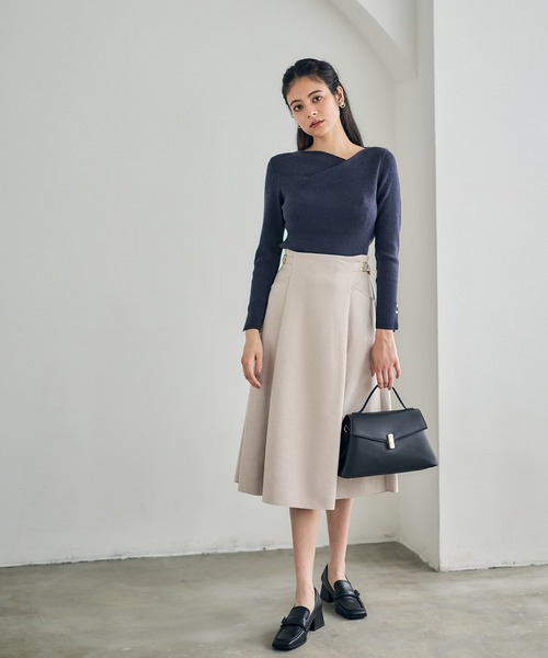 12Twelve Agenda（トゥエルブ　アジェンダ）の「アシメタックネックリブニットプルオーバー（ニット/セーター・レディース・ピンク/オフホワイト/チャコールグレー/ブルー/ミント/ベージュ/サックスブルー/ピンク系その他・M）」の16枚目の写真