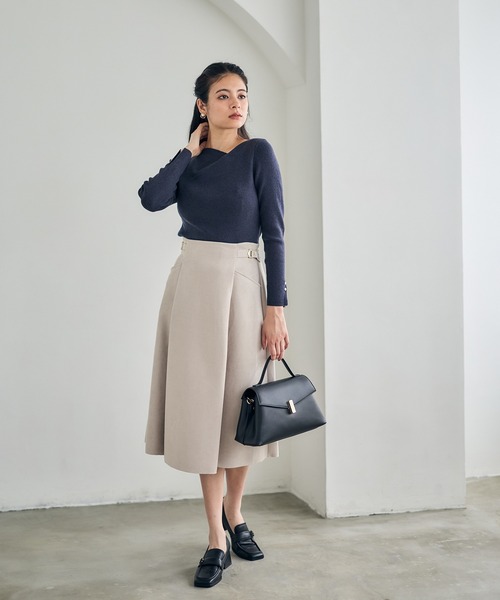 12Twelve Agenda（トゥエルブ　アジェンダ）の「アシメタックネックリブニットプルオーバー（ニット/セーター・レディース・ピンク/オフホワイト/チャコールグレー/ブルー/ミント/ベージュ/サックスブルー/ピンク系その他・M）」の17枚目の写真