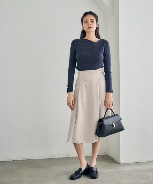 12Twelve Agenda（トゥエルブ　アジェンダ）の「アシメタックネックリブニットプルオーバー（ニット/セーター・レディース・ピンク/オフホワイト/チャコールグレー/ブルー/ミント/ベージュ/サックスブルー/ピンク系その他・M）」の21枚目の写真