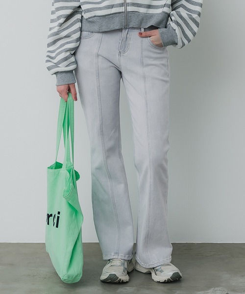 coca(coca)(コカ)の「ローライズストレッチデニムパンツ(デニムパンツ・レディース・ライトブルー/グレー/ブルー・M/L/S)」の3枚目の写真