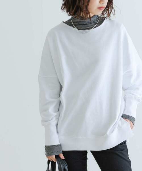 URBAN RESEARCH(アーバンリサーチ)の「裏毛ルーズスウェット(Tシャツ/カットソー・レディース・ピンク/ホワイト/ブラウン・FREE)」の12枚目の写真