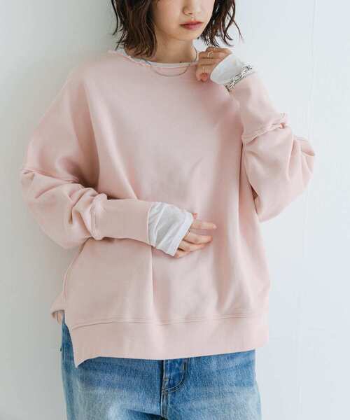 URBAN RESEARCH(アーバンリサーチ)の「裏毛ルーズスウェット(Tシャツ/カットソー・レディース・ピンク/ホワイト/ブラウン・FREE)」の19枚目の写真