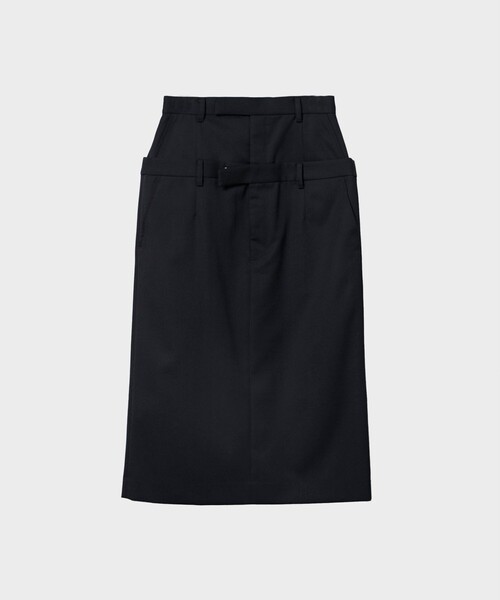 JOHN LAWRENCE SULLIVAN（ジョンローレンスサリバン）の「【JOHN LAWRENCE SULLIVAN/ジョンローレンスサリバン】WOOL STACKED SKIRT/ウールスタックスカート（スカート・レディース・ブラック・XS）」の10枚目の写真