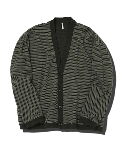 jiggys shop（ジギーズショップ）の「ウォッシャブルバイカラーワッフルカーディガン（カーディガン/ボレロ・メンズ・ホワイト×グレー/グレー系その他/ホワイト系その他・MEDIUM/LARGE）」の12枚目の写真