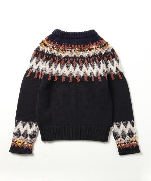 Ray BEAMS（レイビームス）の「Ray BEAMS / ノルディック柄クルーネック（ニット/セーター・レディース・オフホワイト/ネイビー・ONE SIZE）」の13枚目の写真