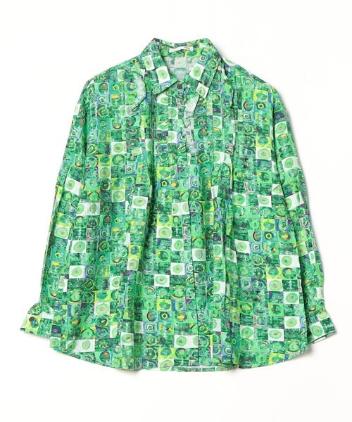 【sandy】プリントレギュラーカラーピンタックブラウス（シャツ/ブラウス）｜sandy（サンディー）