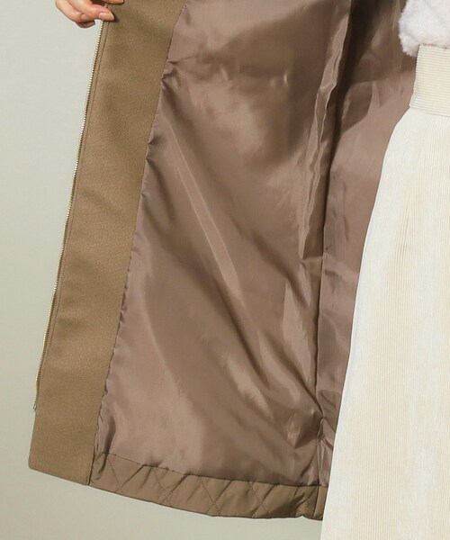 【セール】【ウエストドロスト仕様】異素材切替キルトコート（その他アウター）｜ITS'DEMO（イッツデモ）