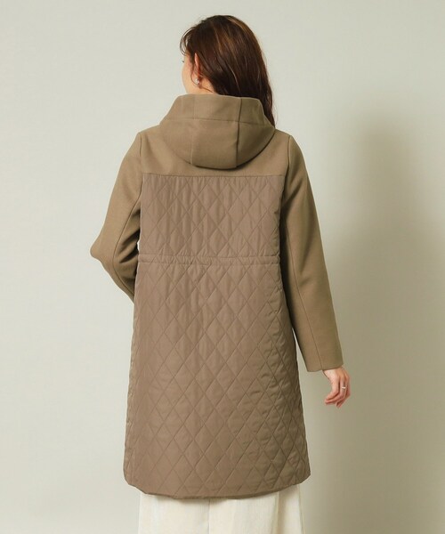 【セール】【ウエストドロスト仕様】異素材切替キルトコート（その他アウター）｜ITS'DEMO（イッツデモ）