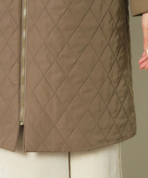 【セール】【ウエストドロスト仕様】異素材切替キルトコート（その他アウター）｜ITS'DEMO（イッツデモ）