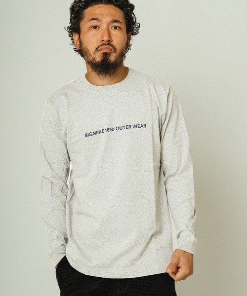 BIG MIKE（ビッグマイク）の「BIG MIKE ビッグマイク / ロンT 長袖ロゴTシャツ バックプリント ヘビーウェイト コットン ユニセックス // 102438305（Tシャツ/カットソー・メンズ・ブラック/アッシュ/ホワイト・X-LARGE/LARGE/MEDIUM）」の3枚目の写真