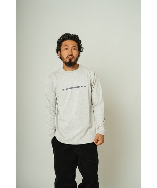 BIG MIKE（ビッグマイク）の「BIG MIKE ビッグマイク / ロンT 長袖ロゴTシャツ バックプリント ヘビーウェイト コットン ユニセックス // 102438305（Tシャツ/カットソー・メンズ・ブラック/アッシュ/ホワイト・X-LARGE/LARGE/MEDIUM）」の4枚目の写真