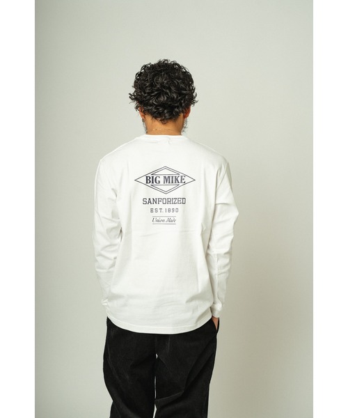 BIG MIKE（ビッグマイク）の「BIG MIKE ビッグマイク / ロンT 長袖ロゴTシャツ バックプリント ヘビーウェイト コットン ユニセックス // 102438305（Tシャツ/カットソー・メンズ・ブラック/アッシュ/ホワイト・X-LARGE/LARGE/MEDIUM）」の5枚目の写真