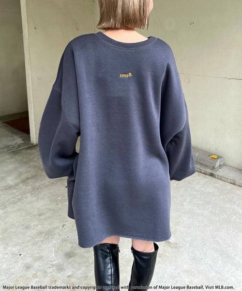 BACK TO THE FIELD（バック トゥー ザ フィールド）の「【MLB】2WAY刺しゅうロゴスウェット（ワンピース・レディース・オフホワイト/ブラック/ライトグレー・FREE）」の7枚目の写真
