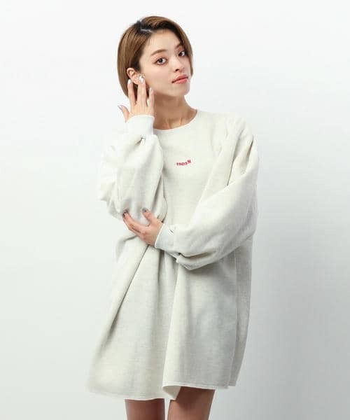 BACK TO THE FIELD（バック トゥー ザ フィールド）の「【MLB】2WAY刺しゅうロゴスウェット（ワンピース・レディース・オフホワイト/ブラック/ライトグレー・FREE）」の13枚目の写真