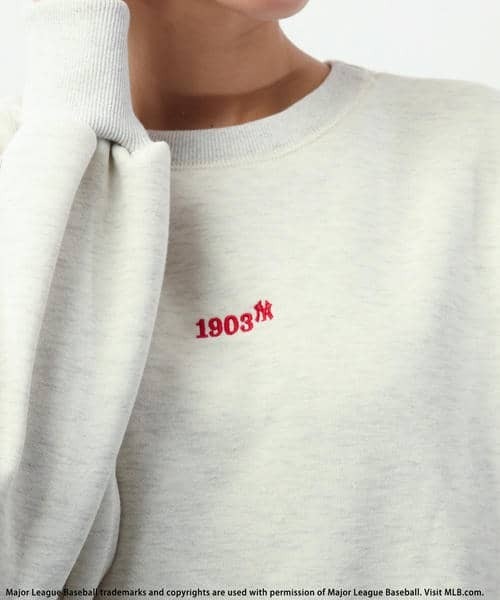 BACK TO THE FIELD（バック トゥー ザ フィールド）の「【MLB】2WAY刺しゅうロゴスウェット（ワンピース・レディース・オフホワイト/ブラック/ライトグレー・FREE）」の22枚目の写真