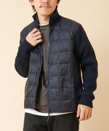 TAION | 【TAION/タイオン】ハイネックWジップ ニットスリーブ ダウンジャケット 24AW(ブルゾン)