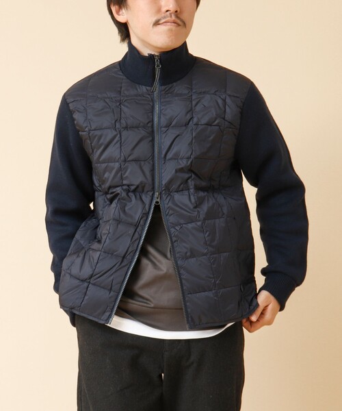 TAION（タイオン）の「【TAION/タイオン】ハイネックWジップ ニットスリーブ ダウンジャケット 24AW（ブルゾン・メンズ・ブラック/ダークネイビー・M/L/XL）」の10枚目の写真