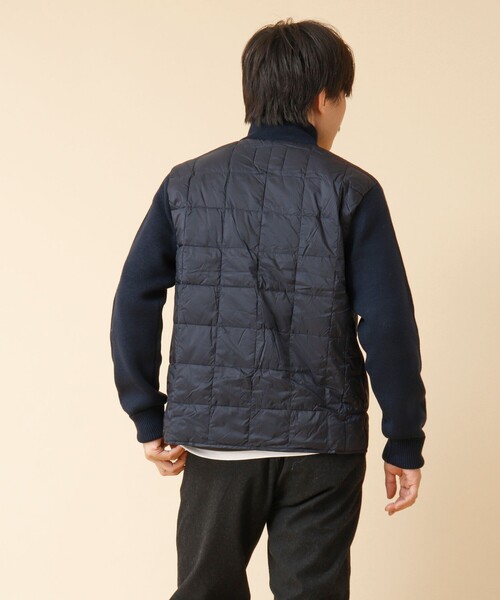 TAION（タイオン）の「【TAION/タイオン】ハイネックWジップ ニットスリーブ ダウンジャケット 24AW（ブルゾン・メンズ・ブラック/ダークネイビー・M/L/XL）」の14枚目の写真