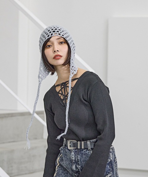 PAGEBOY(ページボーイ)の「ニットキャップ(ニットキャップ/ビーニー・レディース・グレー/ブラック・FREE)」の7枚目の写真