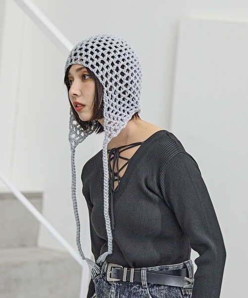 PAGEBOY(ページボーイ)の「ニットキャップ(ニットキャップ/ビーニー・レディース・グレー/ブラック・FREE)」の6枚目の写真