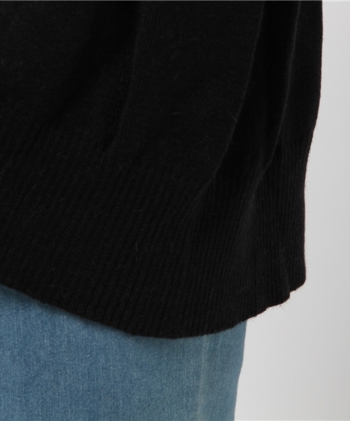 Omekashi（オメカシ）の「【Omekashi】アンゴラ混たっぽりタートルプルオーバー（ニット/セーター・レディース・チャコールグレー/オフホワイト/オレンジ/ブラック・ﾌﾘ-）」の10枚目の写真