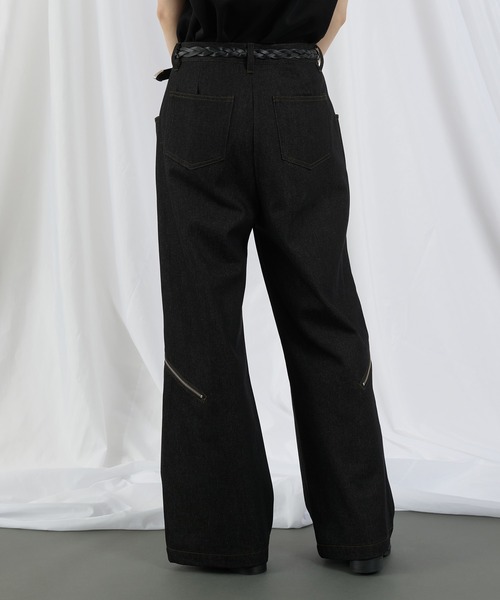 セール】RIGID DENIM ZIP DESIGN PANTS／リジットデニムジップデザイン
