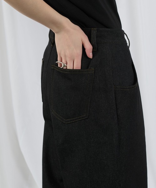 SELLE GLANT(セレグランテ)の「RIGID DENIM ZIP DESIGN PANTS/リジットデニムジップデザインパンツ(デニムパンツ・メンズ・ブラック/ダークインディゴブルー・LARGE/MEDIUM/SMALL)」の4枚目の写真