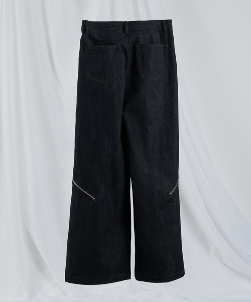 SELLE GLANT(セレグランテ)の「RIGID DENIM ZIP DESIGN PANTS/リジットデニムジップデザインパンツ(デニムパンツ・メンズ・ブラック/ダークインディゴブルー・LARGE/MEDIUM/SMALL)」の9枚目の写真