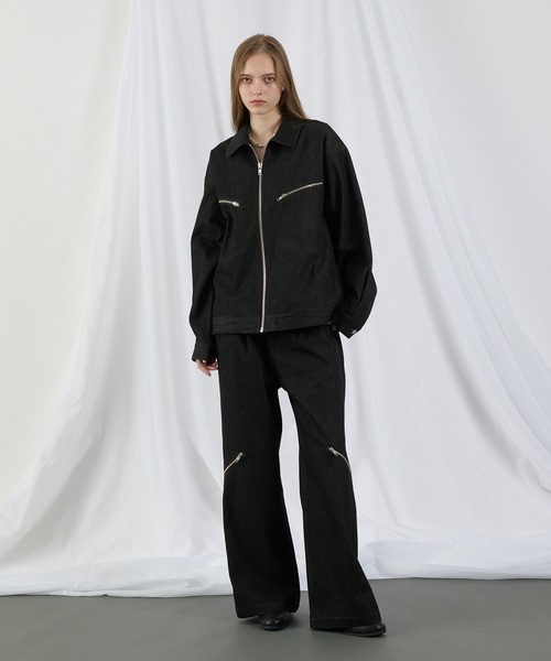 SELLE GLANT(セレグランテ)の「RIGID DENIM ZIP DESIGN PANTS/リジットデニムジップデザインパンツ(デニムパンツ・メンズ・ブラック/ダークインディゴブルー・LARGE/MEDIUM/SMALL)」の21枚目の写真