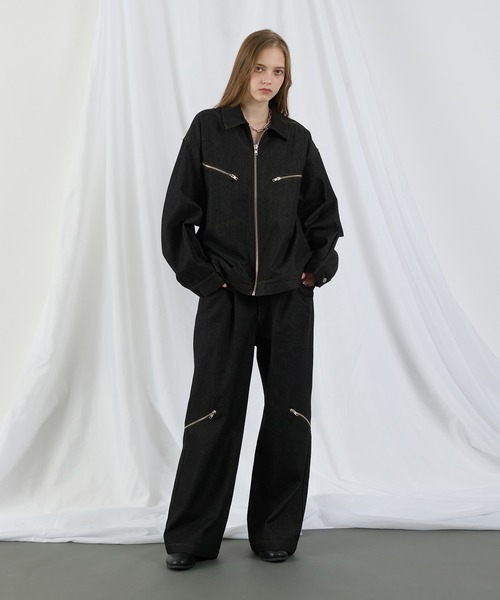 SELLE GLANT(セレグランテ)の「RIGID DENIM ZIP DESIGN PANTS/リジットデニムジップデザインパンツ(デニムパンツ・メンズ・ブラック/ダークインディゴブルー・LARGE/MEDIUM/SMALL)」の22枚目の写真