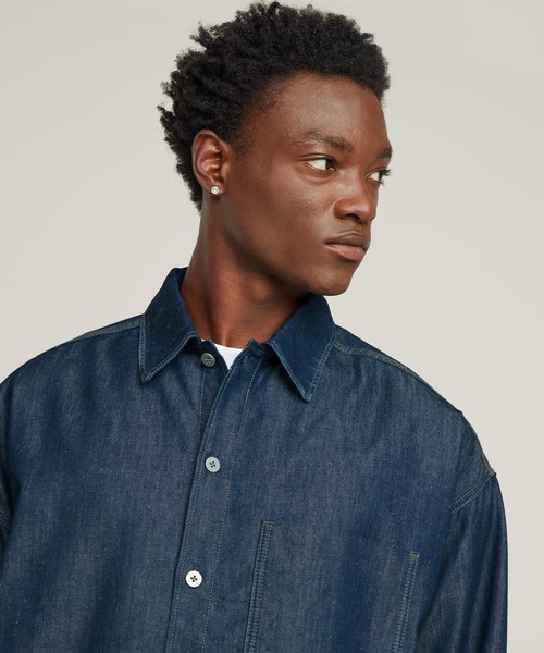 セール】LONG POCKET BOXY FIT SHIRT/ロングポケットオーバー