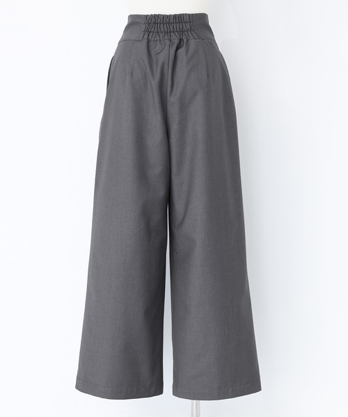 kOhAKU(コハク)の「ハイウエストタックパンツ(その他パンツ・レディース・グレー/ブラック・L~LL/S~M/3L)」の4枚目の写真