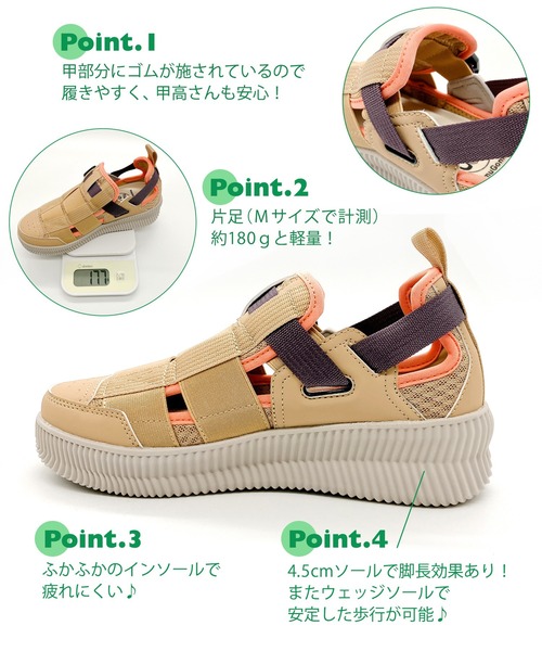 Gomu 56（ゴムゴム）の「洗える 厚底 超軽量 メッシュ スニーカー（スニーカー・レディース・ブラック/ライトグレー/キャメル・S/M/L/LL）」の15枚目の写真