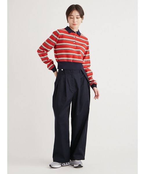 emmi（エミ）の「撥水 サイドタックパンツ（チノパンツ・レディース・ネイビー/ベージュ・0/1）」の15枚目の写真