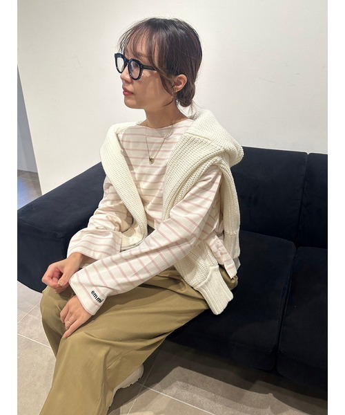 emmi（エミ）の「撥水 サイドタックパンツ（チノパンツ・レディース・ネイビー/ベージュ・0/1）」の19枚目の写真