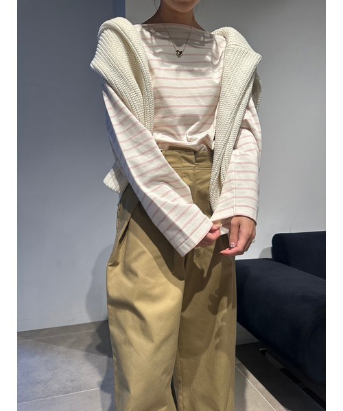 emmi（エミ）の「撥水 サイドタックパンツ（チノパンツ・レディース・ネイビー/ベージュ・0/1）」の20枚目の写真