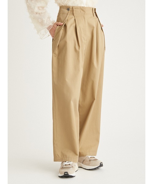 emmi（エミ）の「撥水 サイドタックパンツ（チノパンツ・レディース・ネイビー/ベージュ・0/1）」の5枚目の写真