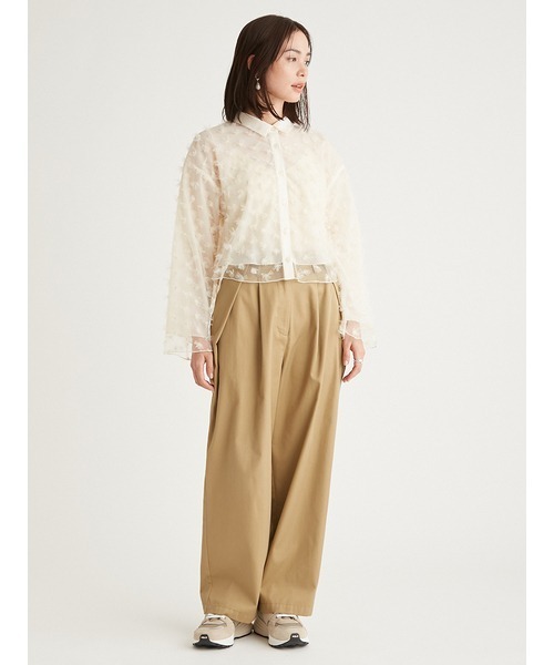 emmi（エミ）の「撥水 サイドタックパンツ（チノパンツ・レディース・ネイビー/ベージュ・0/1）」の12枚目の写真