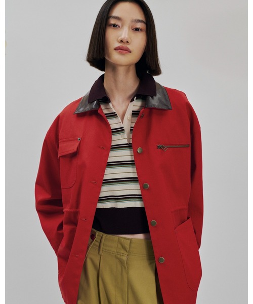 emmi（エミ）の「撥水 サイドタックパンツ（チノパンツ・レディース・ネイビー/ベージュ・0/1）」の4枚目の写真