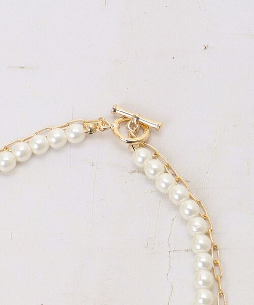 le.coeur blanc（ルクールブラン）の「パール×チェーン2連ネックレス（ネックレス・レディース・ゴールド・FREE）」の7枚目の写真