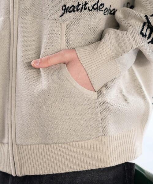 WEGO（ウィゴー）の「WEGO/ジャガードグラフィックニットZIPパーカー（カーディガン/ボレロ・メンズ・ブラック/ホワイト・MEDIUM/LARGE）」の14枚目の写真